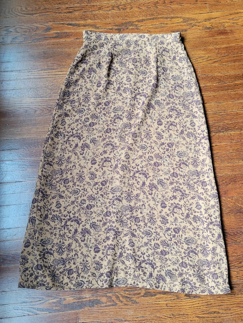 Casual Coner Vintage Floral Midi Skirt Size 12 A Line Dark Academia Cottagecore